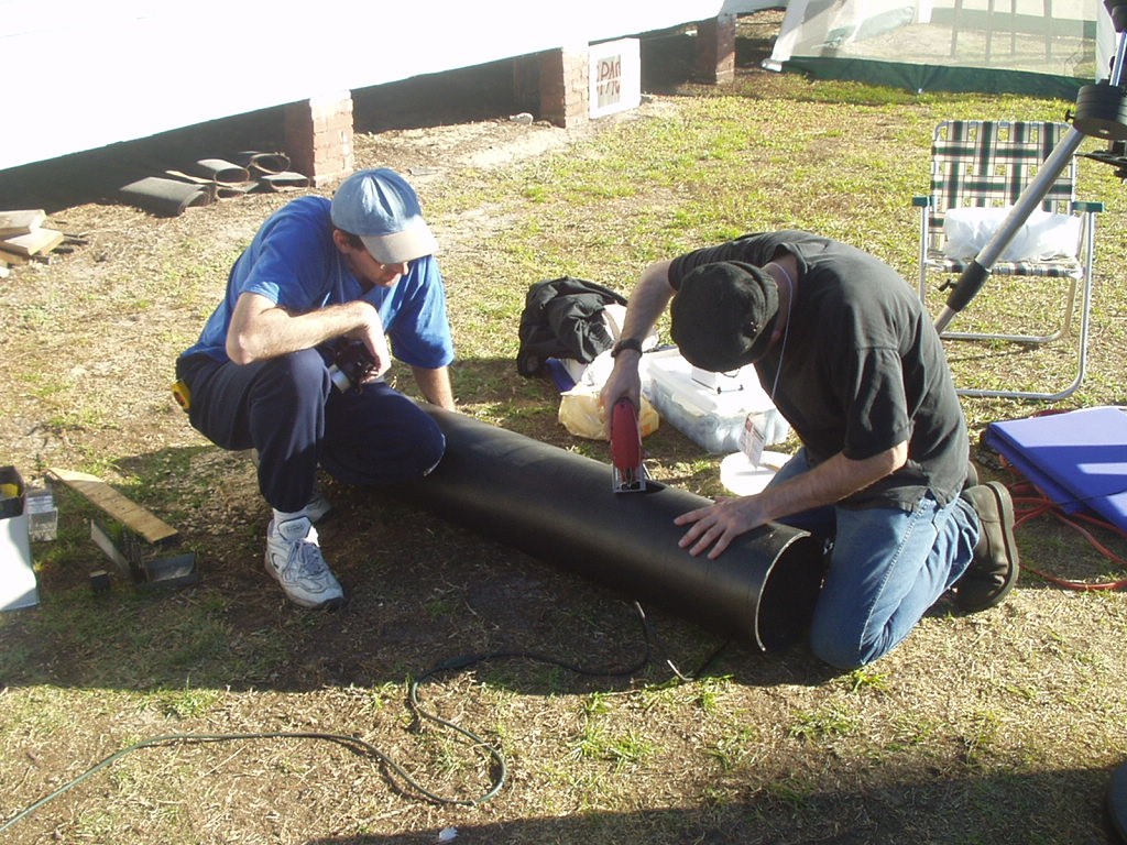 cutting out the hole for the focuser