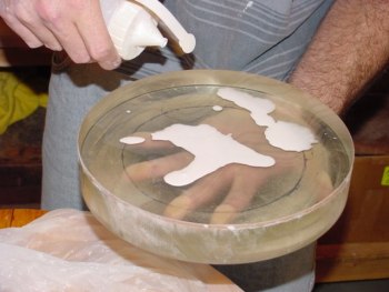 Paul polishing with cerium oxide