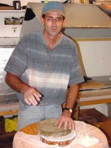 polishing with mirror on top