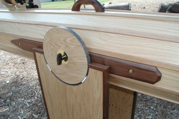 closeup of the adjustable trunnion